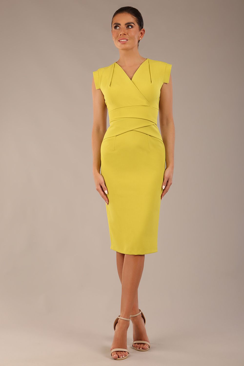 Caprice Cap Sleeved Pencil Dress – Diva Catwalk, image 28