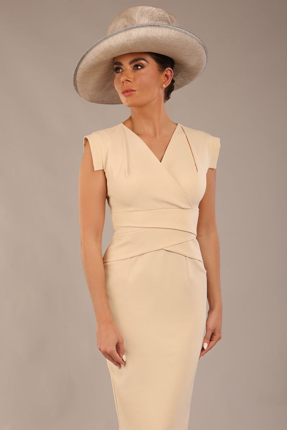 Caprice Cap Sleeved Pencil Dress – Diva Catwalk, image 8