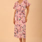 Carella Midi Navy Print Dress 