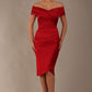 Casa Blanca Off Shoulder Satin Dress 