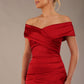 Casa Blanca Off Shoulder Satin Dress 