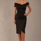 Casa Blanca Off Shoulder Satin Dress 