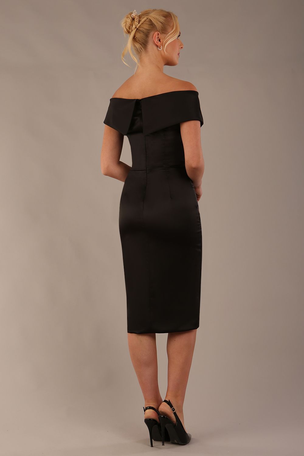 Casa Blanca Off Shoulder Satin Dress – Diva Catwalk, image 5
