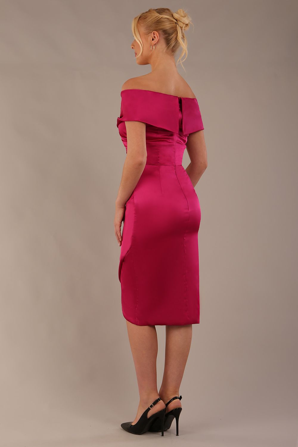 Casa Blanca Off Shoulder Satin Dress – Diva Catwalk, image 7