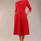 Casares Three Quarter Sleeve A-line Dress 