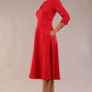 Casares Three Quarter Sleeve A-line Dress 