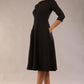 Casares Three Quarter Sleeve A-line Dress 