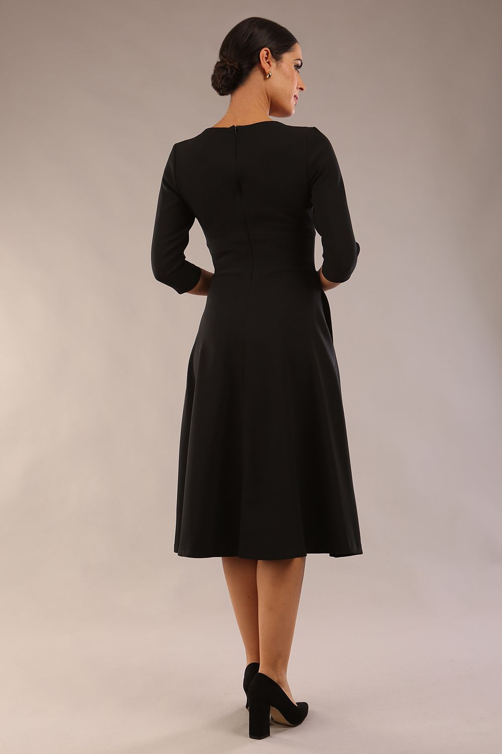 Casares Three Quarter Sleeve A-line Dress – Diva Catwalk, image 26