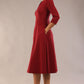 Casares Three Quarter Sleeve A-line Dress 