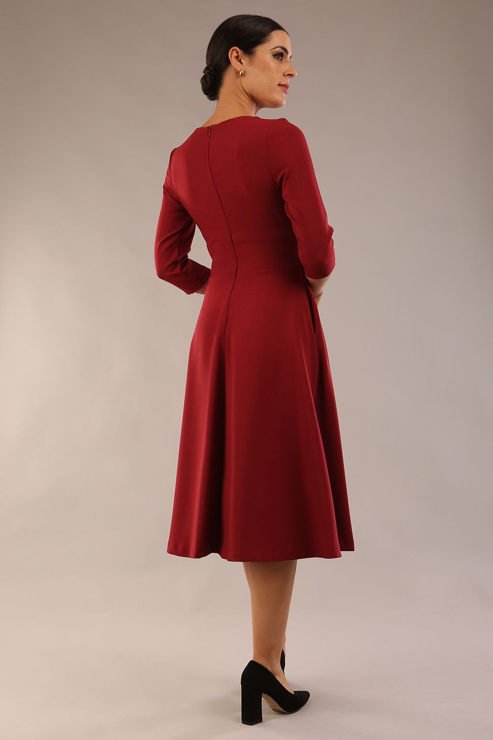 Casares Three Quarter Sleeve A-line Dress – Diva Catwalk, image 9