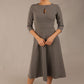 Casares Three Quarter Sleeve A-line Dress 