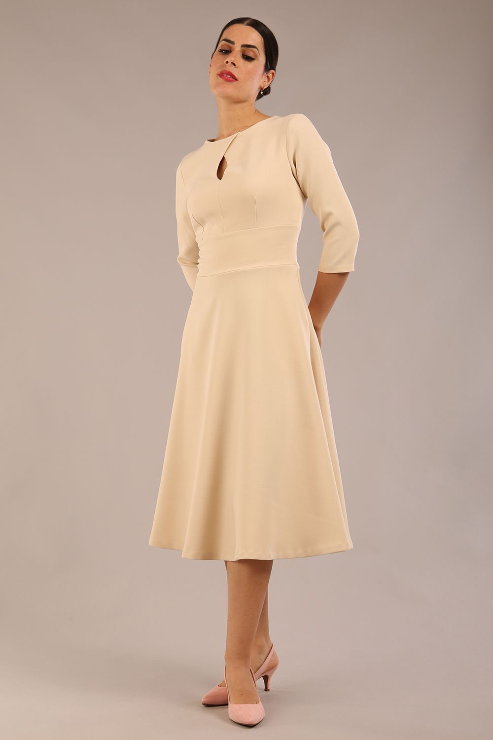 Casares Three Quarter Sleeve A-line Dress – Diva Catwalk, image 20
