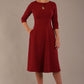 Casares Three Quarter Sleeve A-line Dress 