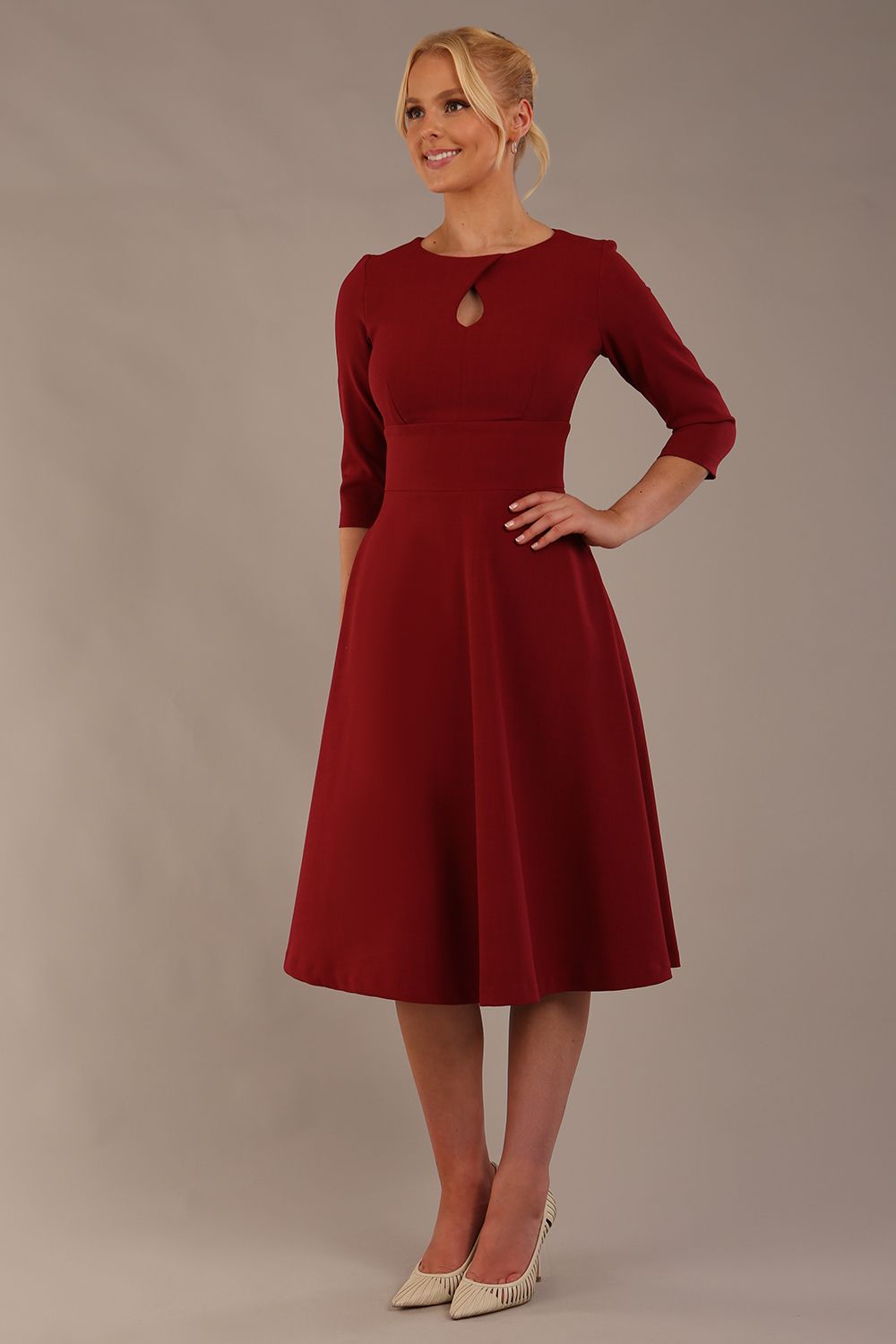 Casares Three Quarter Sleeve A-line Dress – Diva Catwalk, image 5