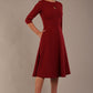 Casares Three Quarter Sleeve A-line Dress 