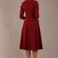 Casares Three Quarter Sleeve A-line Dress 
