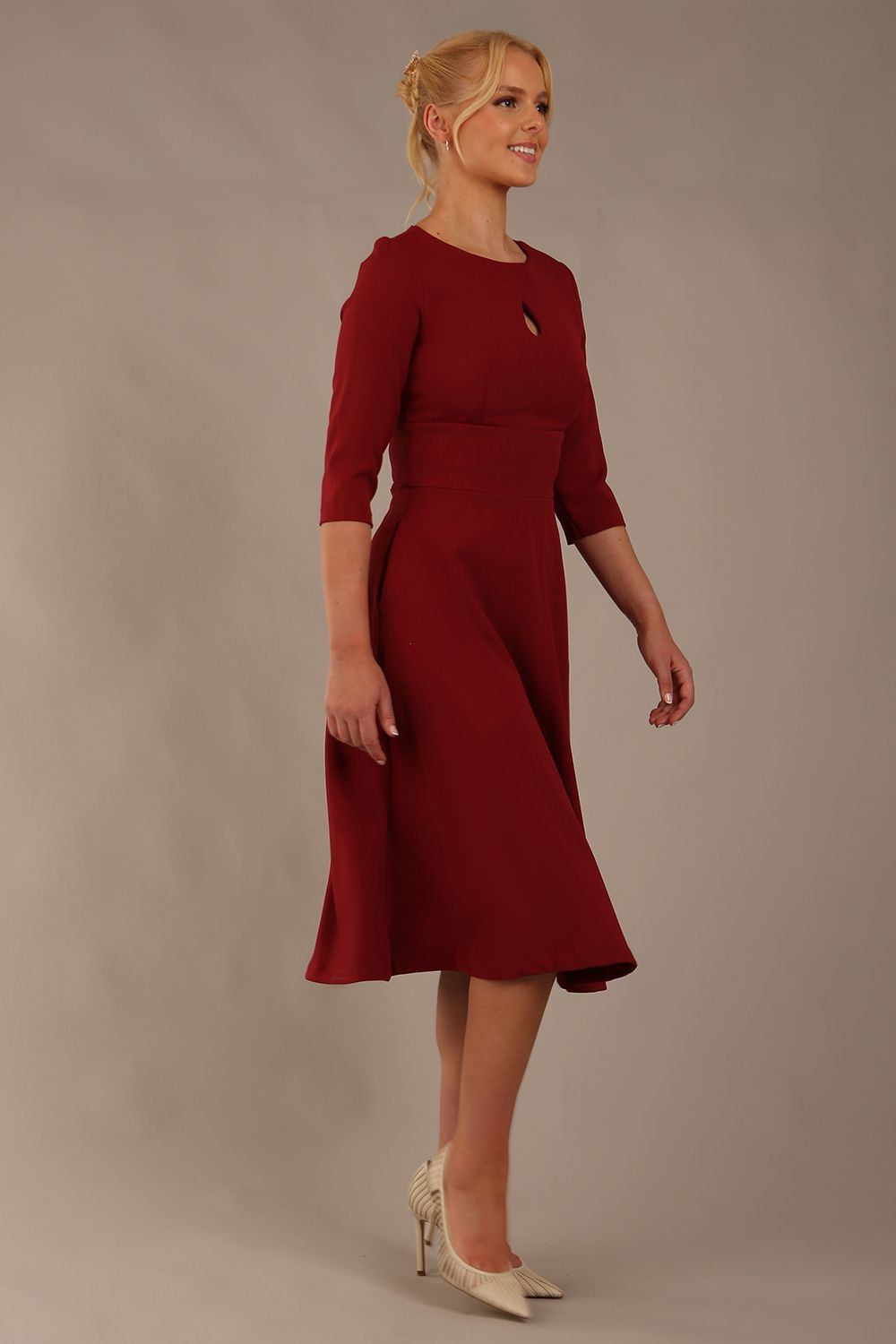 Casares Three Quarter Sleeve A-line Dress – Diva Catwalk, image 6