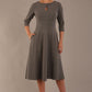 Casares Three Quarter Sleeve A-line Dress 