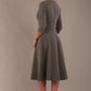 Casares Three Quarter Sleeve A-line Dress 