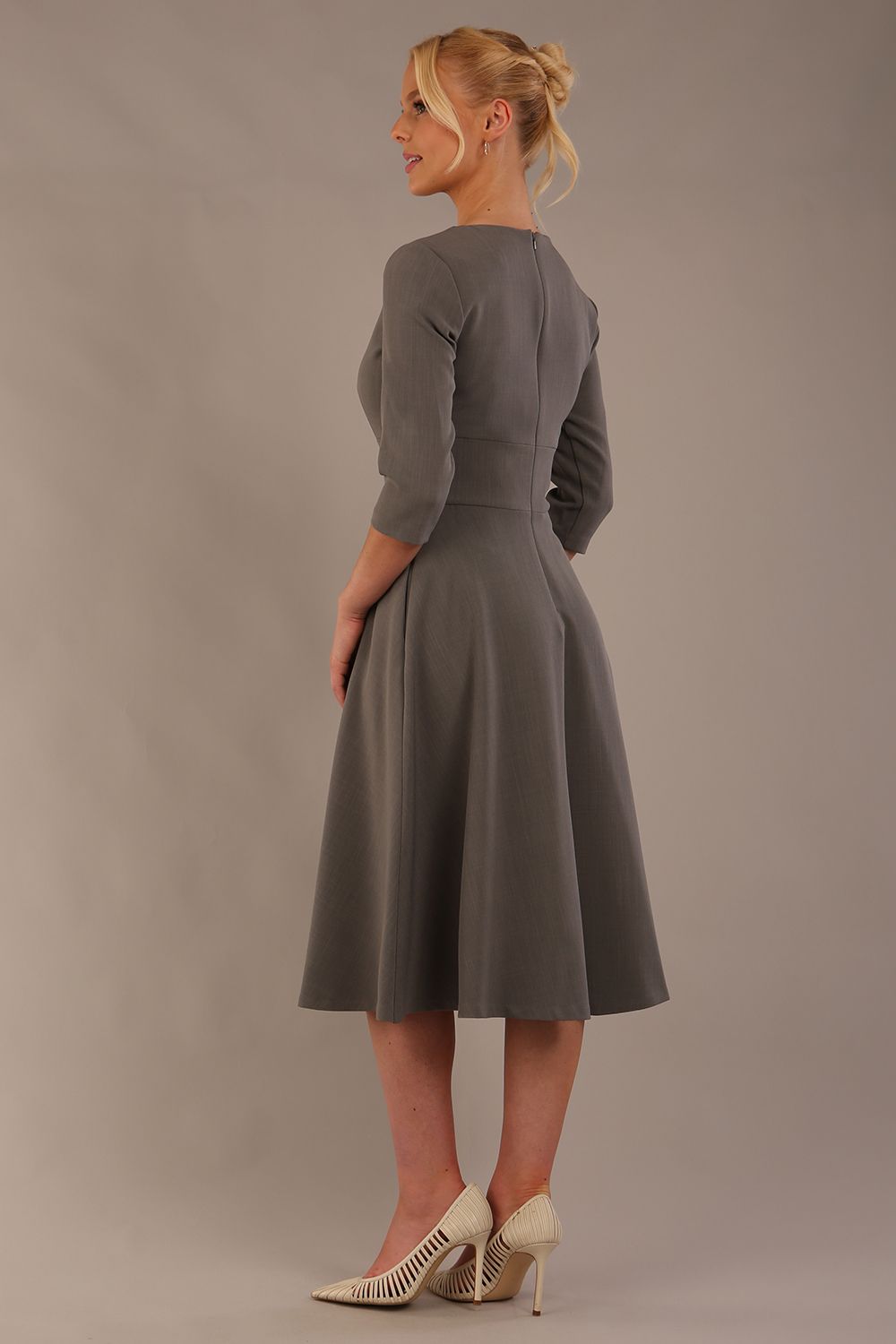 Casares Three Quarter Sleeve A-line Dress – Diva Catwalk, image 28