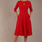 Casares Three Quarter Sleeve A-line Dress 