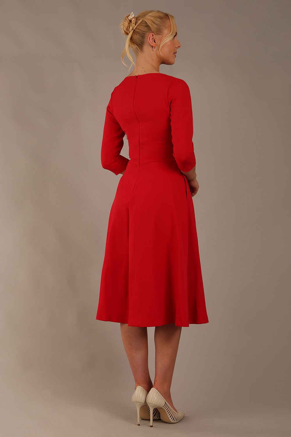 Casares Three Quarter Sleeve A-line Dress – Diva Catwalk, image 12