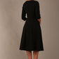 Casares Three Quarter Sleeve A-line Dress 