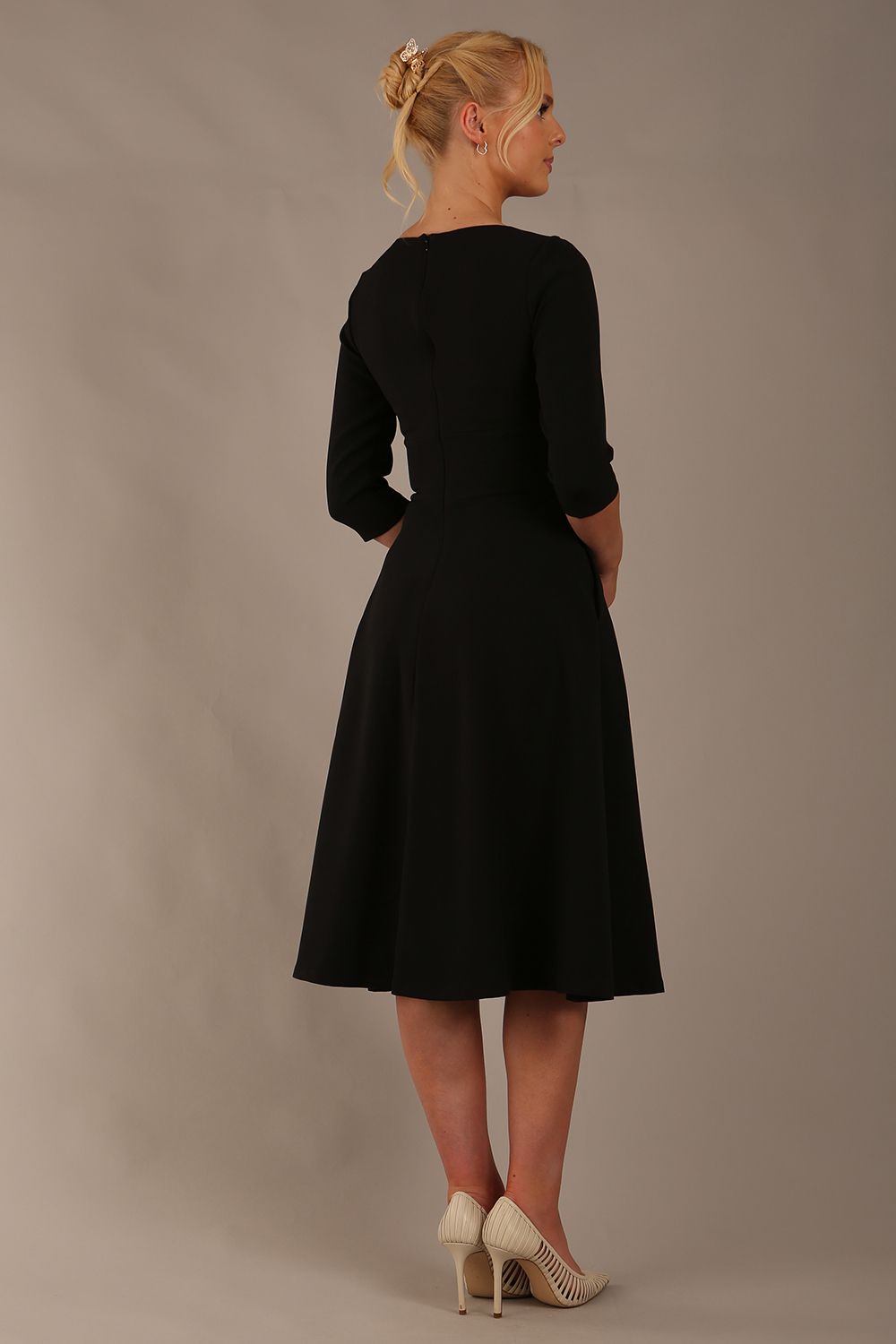 Casares Three Quarter Sleeve A-line Dress – Diva Catwalk, image 22