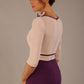 Cherie Sleeved Contrast Bow Neck Pencil Dress 