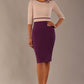Cherie Sleeved Contrast Bow Neck Pencil Dress 