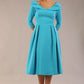 Chesterton 3/4 Sleeve A-Line Dress 