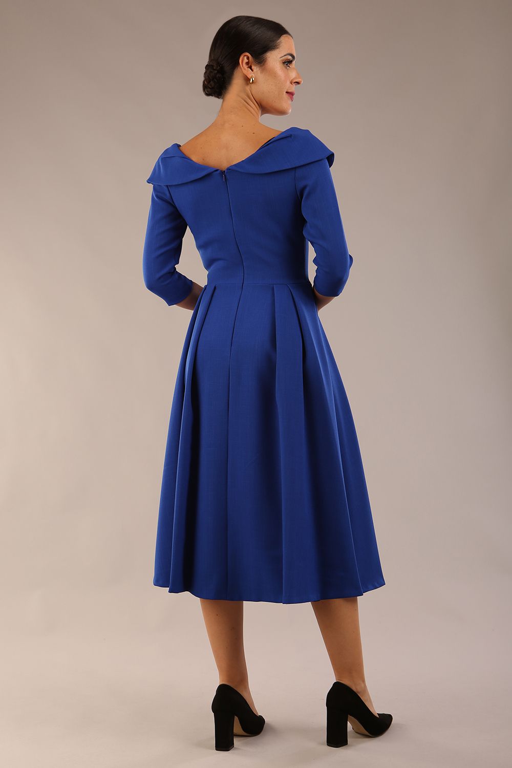 Chesterton 3/4 Sleeve A-Line Dress 