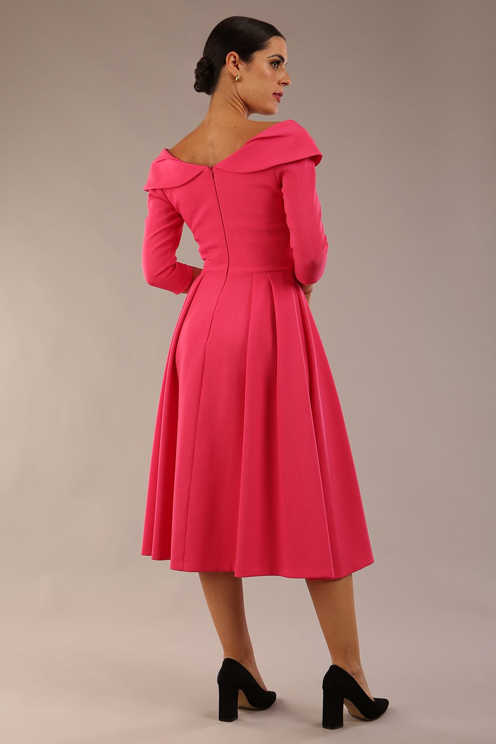 Chesterton 3/4 Sleeve A-Line Dress 