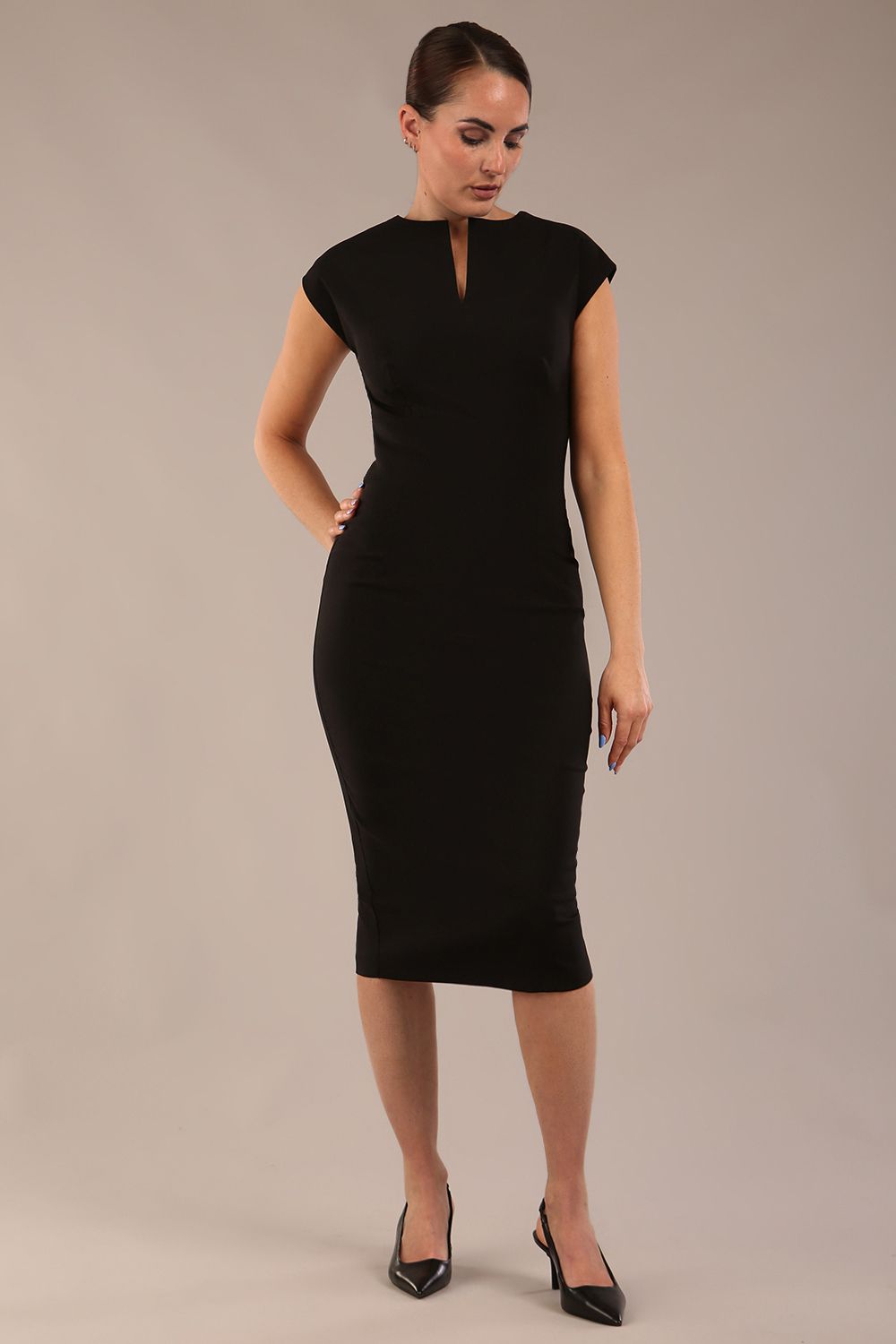 Claire Cap Sleeve Pencil Dress – Diva Catwalk, image 17