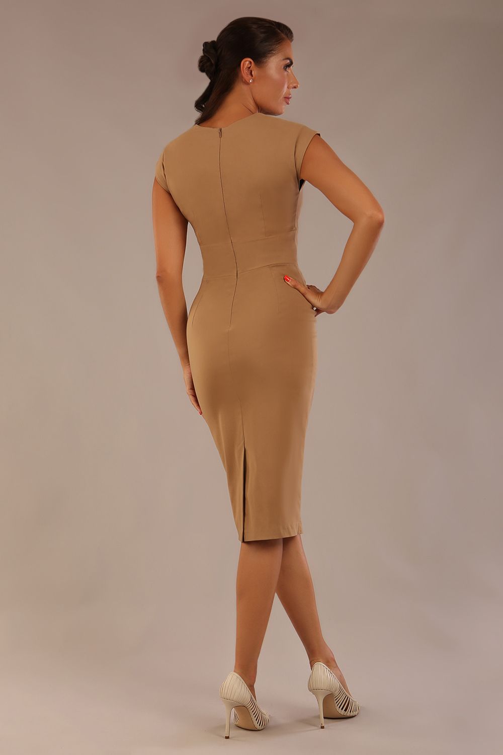 Claire Cap Sleeve Pencil Dress – Diva Catwalk, image 8