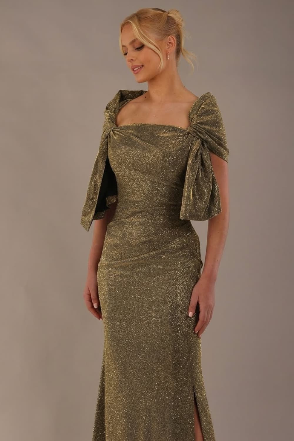 Clivendon Statement Glitter Maxi Dress in Sherwood Gold Glitter – Diva Catwalk, image 8