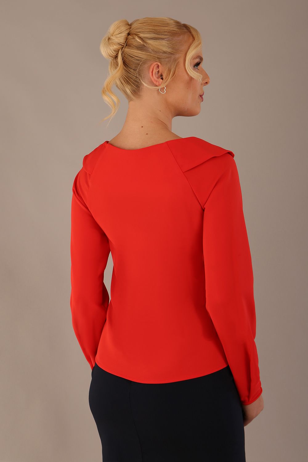 Cressida Bow Neck Long Sleeve Top 