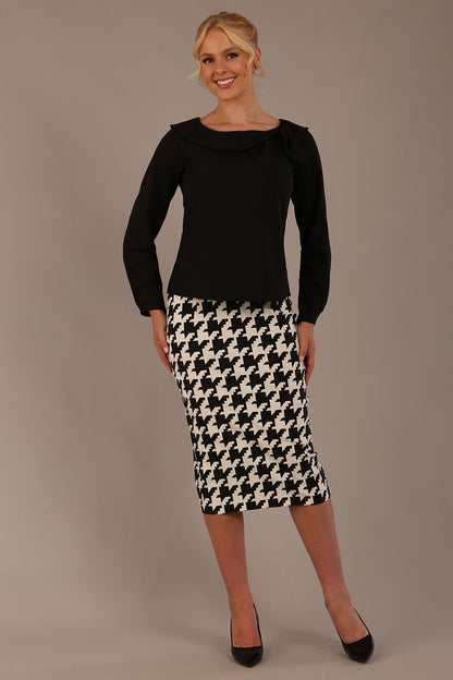 Cressida Bow Neck Long Sleeve Top 