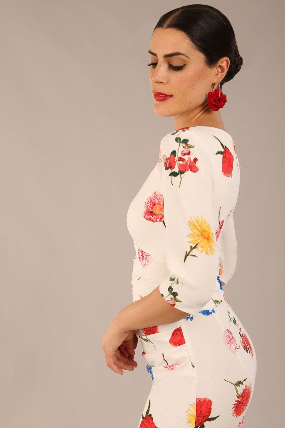 Cynthia Floral Print Dress in Buttercup Print – Diva Catwalk, image 1