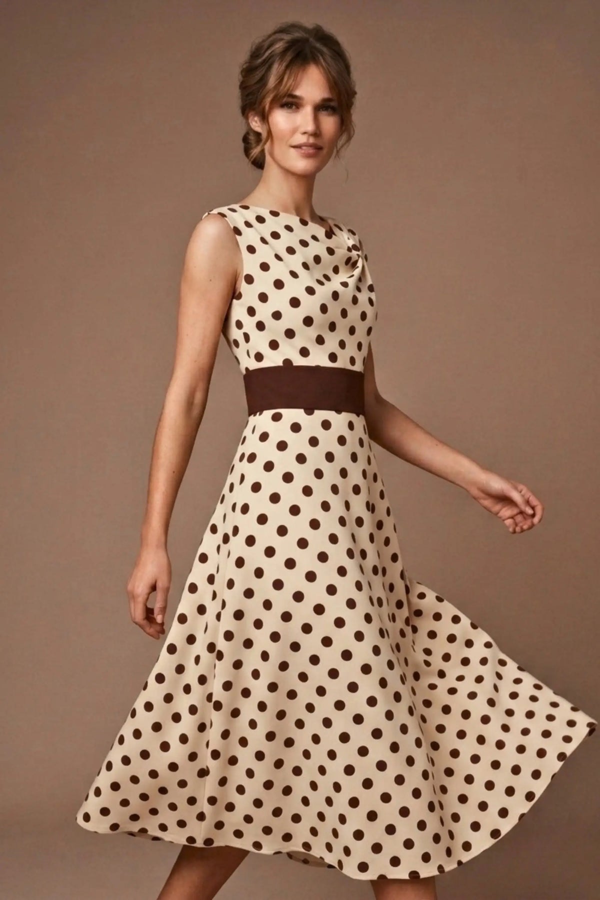 Suffolk Contrast Midriff Spot Dress – Diva Catwalk, image 5
