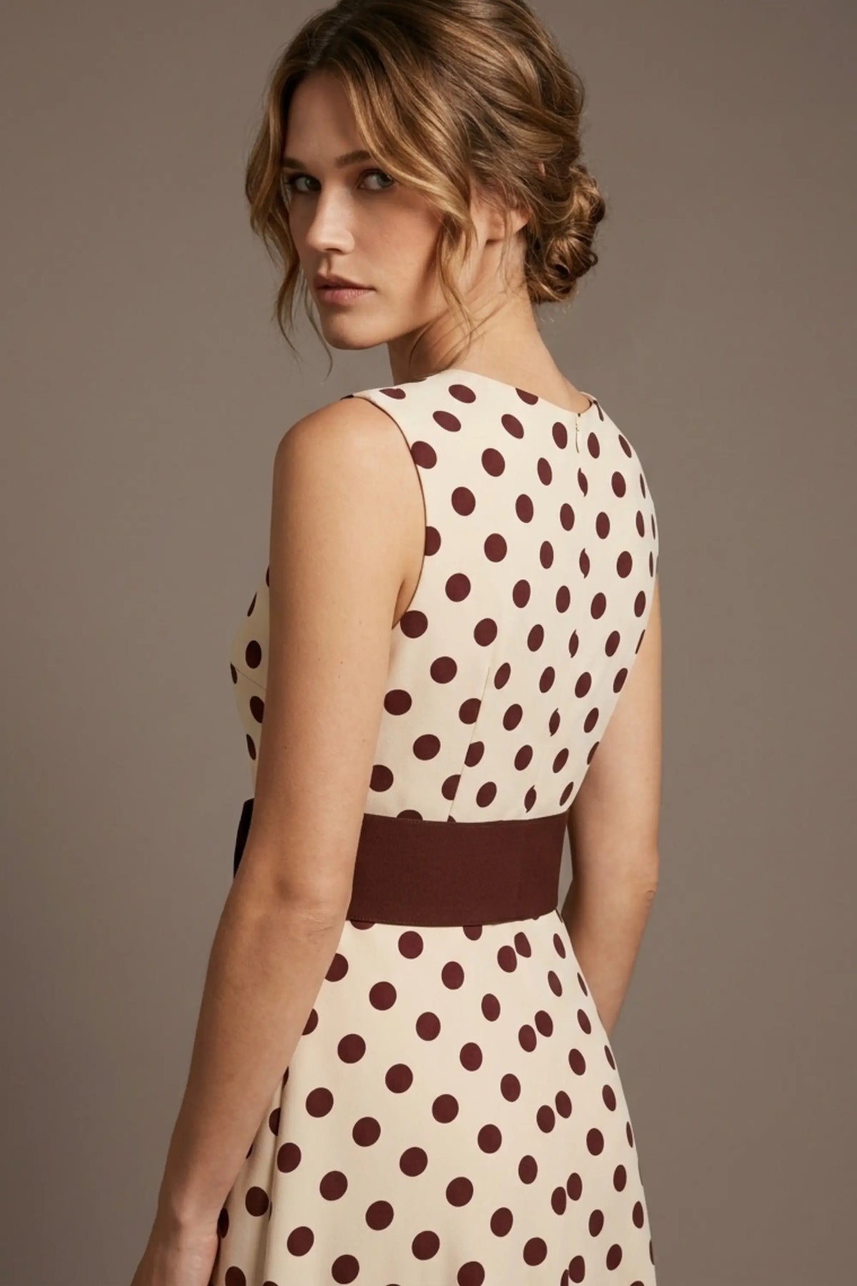Suffolk Contrast Midriff Spot Dress – Diva Catwalk, image 9