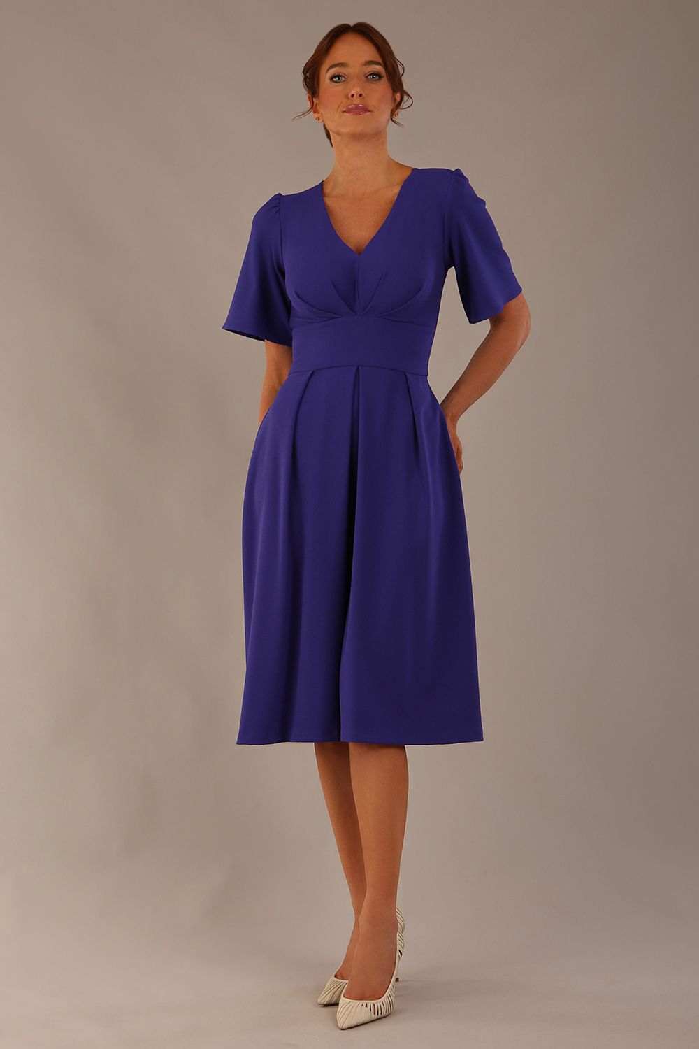 Dale Pleated A-Line Dress 