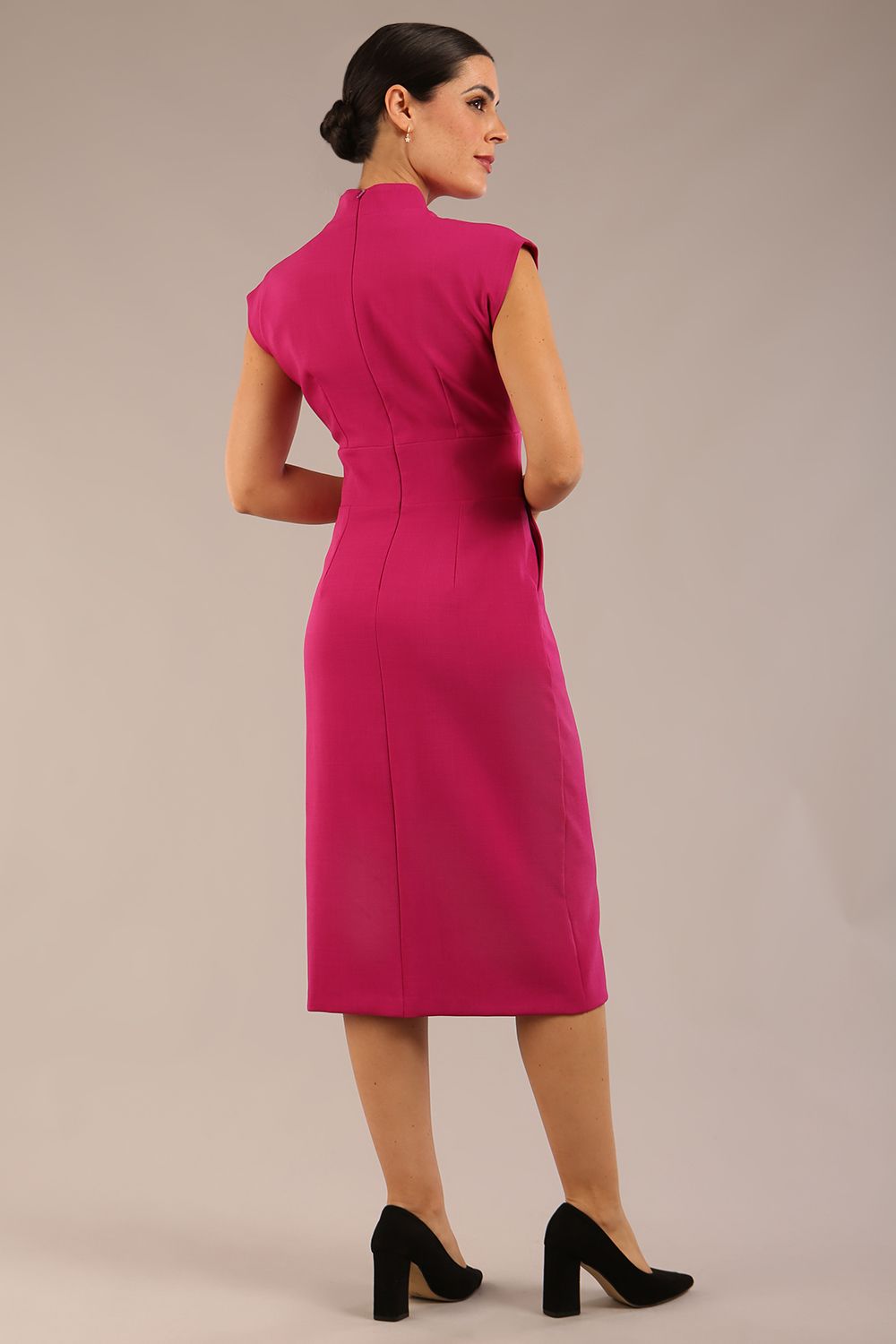 Derby Cap Sleeve Pencil Dress with Pockets – Diva Catwalk, image 18