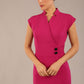 Derby Cap Sleeve Pencil Dress with Pockets 
