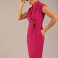 Derby Cap Sleeve Pencil Dress with Pockets 