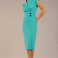 Derby Cap Sleeve Pencil Dress with Pockets 