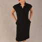 Derby Cap Sleeve Pencil Dress with Pockets 