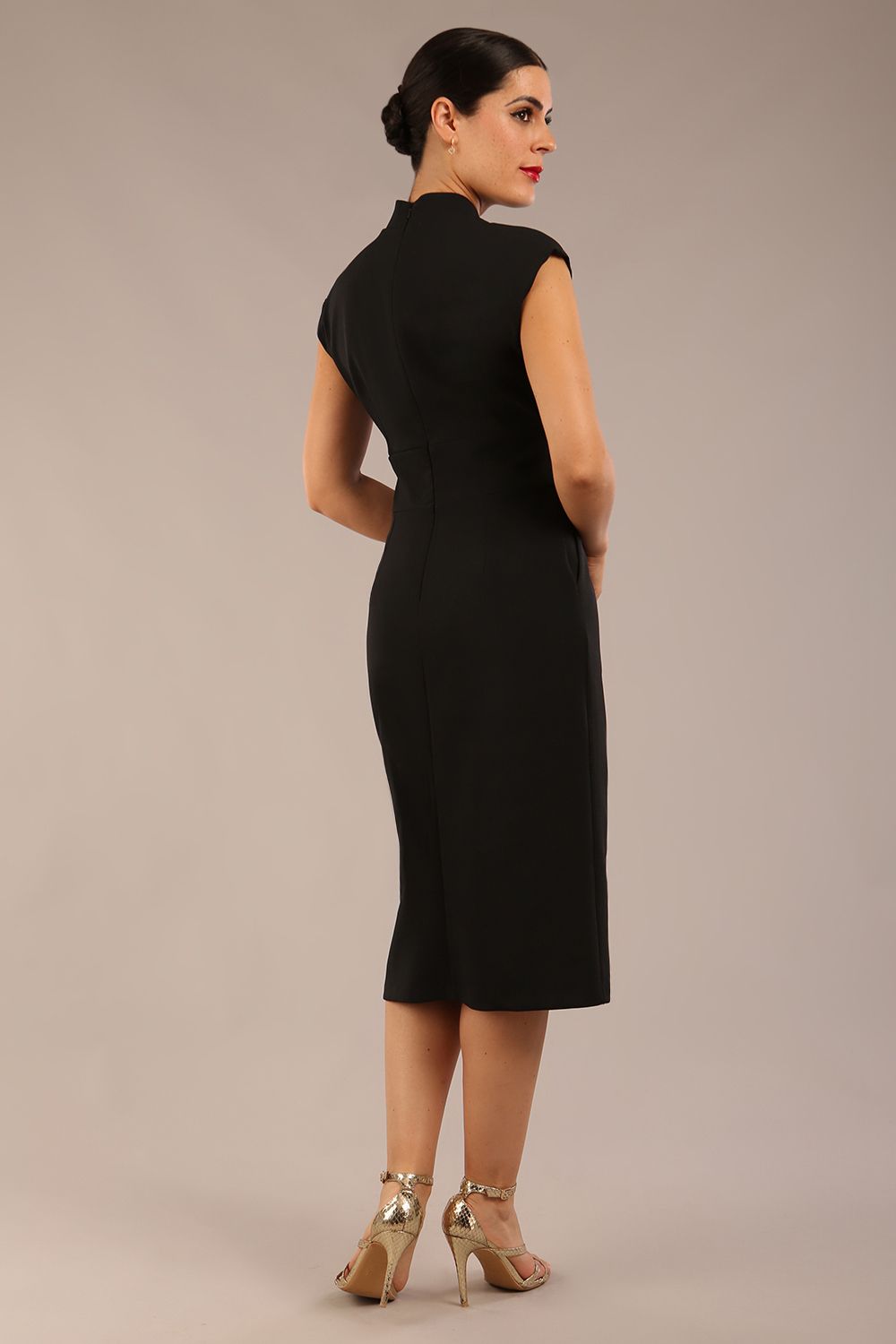 Derby Cap Sleeve Pencil Dress with Pockets – Diva Catwalk, image 10