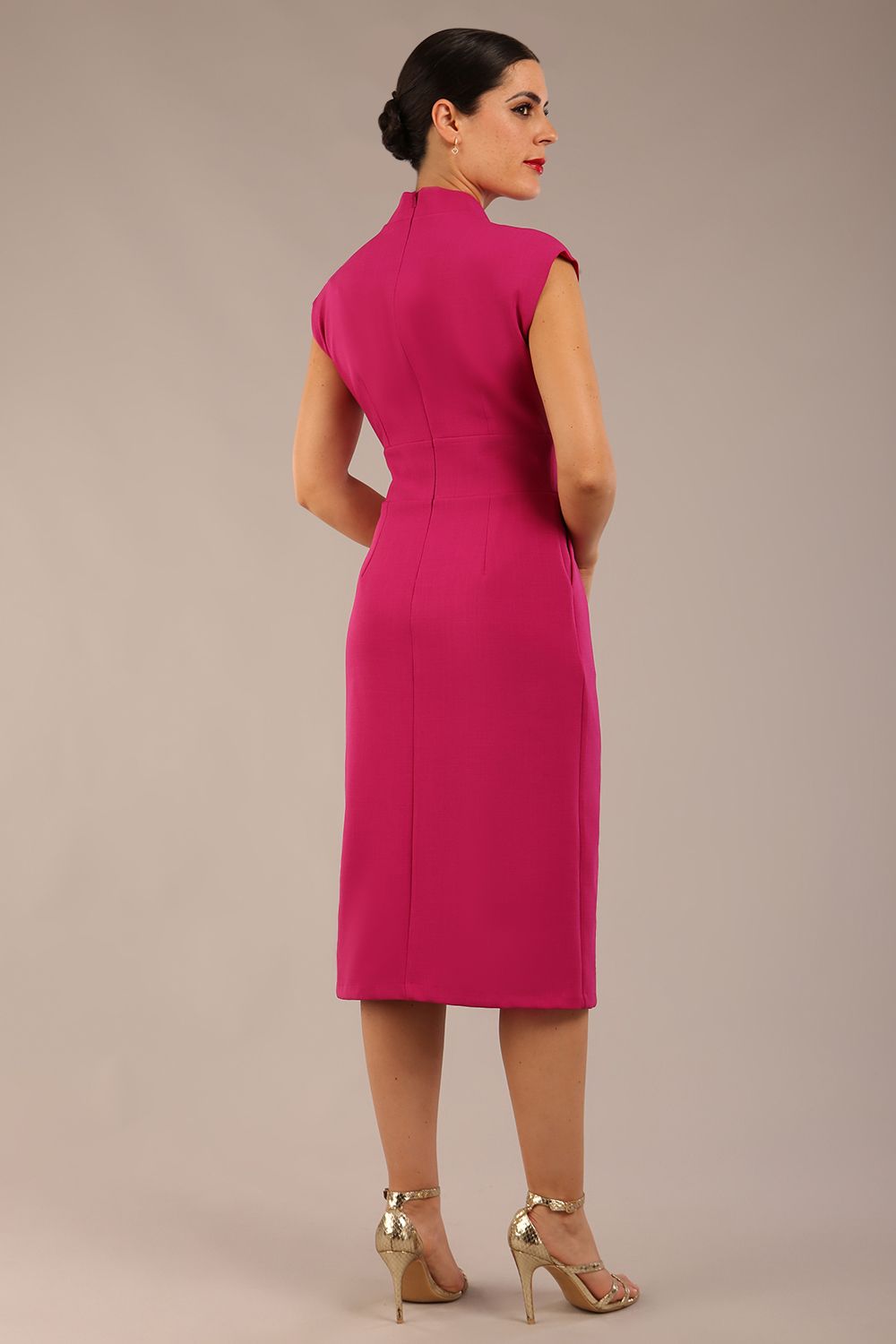 Derby Cap Sleeve Pencil Dress with Pockets – Diva Catwalk, image 20