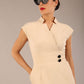 Derby Cap Sleeve Pencil Dress with Pockets 